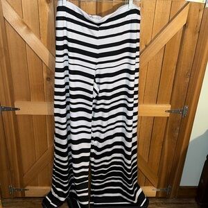 Lilly Willy Doodle Black White Pants 3X Tall